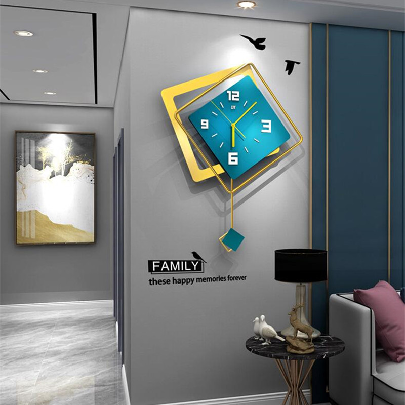 Luxury Lifestyle Homes - Zegar ścienny 3D Nordic Square Swing,