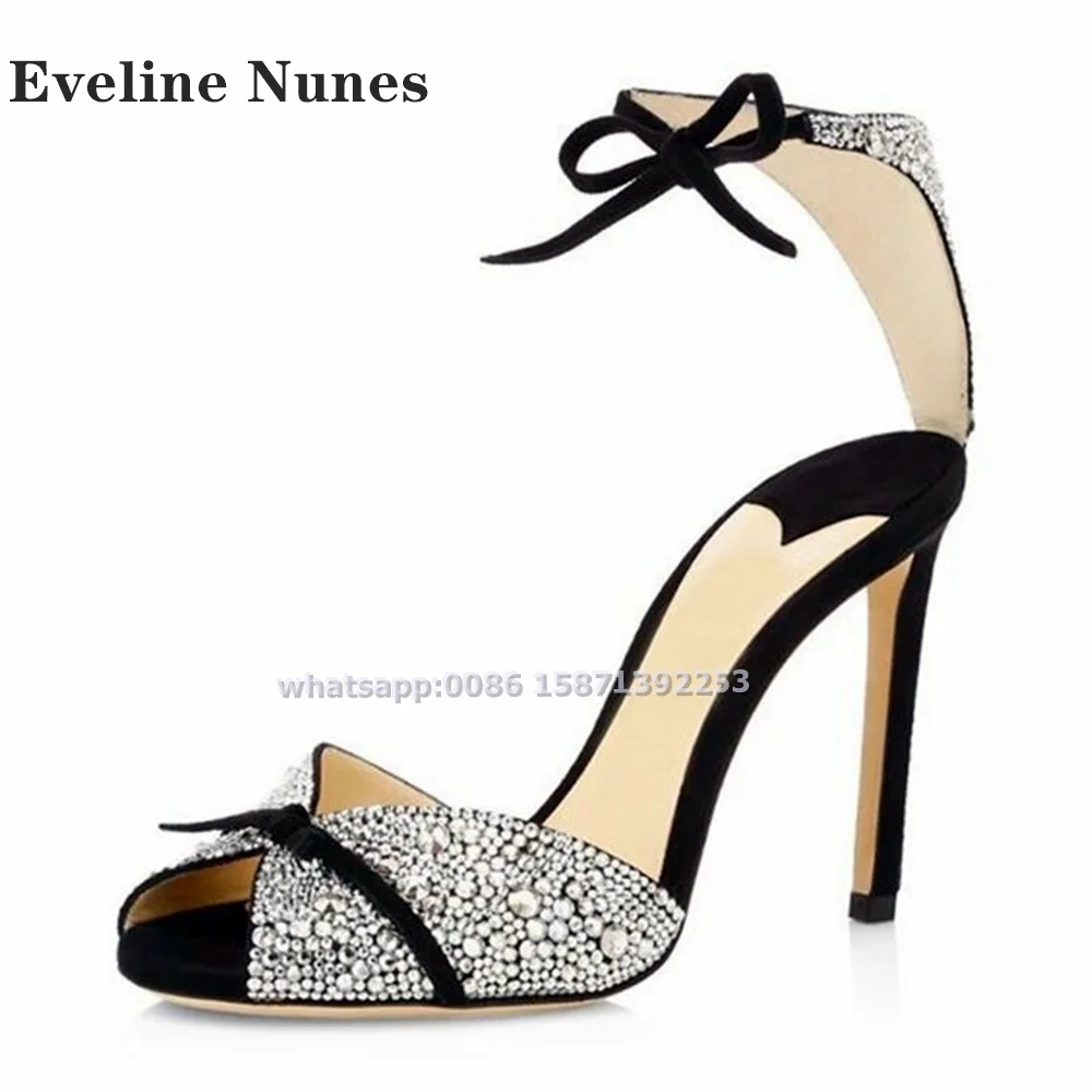Bow Rhinestone Ankle Strap San – Luxury Lifestyle Shoes recenzja i cena